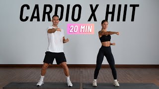 20 MIN CARDIO HIIT WORKOUT  ALL STANDING  Full Body No Equipment No Repeats [upl. by Euqinue]