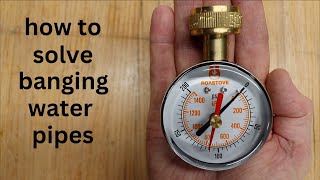 How To Fix ● Banging Rattling Hammering Water Pipes In Your House [upl. by Aisetal]