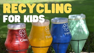 Recycling for Kids  Learn how to Reduce Reuse and Recycle [upl. by Nylicaj]