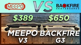 Meepo V3 VS Backfire G3  Budget or Mid Tier Electric Skateboard [upl. by Hendry]