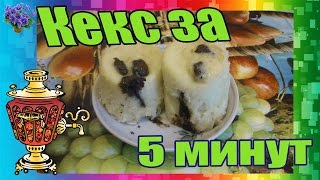 Кекс в микроволновке с шоколадом кокосом и орешками за 5 минут [upl. by Ahtiekahs]