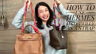 USING HERMES MAXI TWILLY AS A SHOULDER STRAP  PICOTIN KELLY JYPSIERE [upl. by Ardnasal]