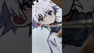 2️⃣Killua Zoldyck➖Hunter X Hunter art drawing attitude artist artwork paintinganime zoldyck [upl. by Annerahs382]