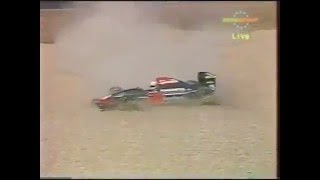 Gabriele Tarquini spins 1992 Hungarian GP Qualifying [upl. by Ttayw]