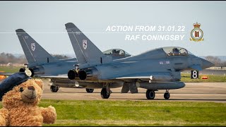 Winds of Storm Corrie at RAF Coningsby  Blackjack Performance Takeoff amp Ted Visits Crash Gate 1 [upl. by Nnylarej]