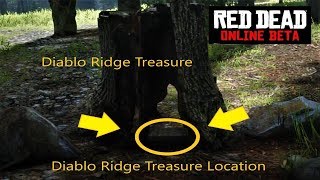 Diablo Ridge Treasure Location  Red Dead Online  RDR2  Red Dead Redemption 2  Gold Money [upl. by Anica]