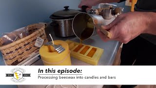 How to Process raw Beeswax into candles and bars at home 🧼 [upl. by Tarrance152]