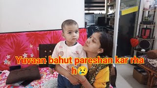 👶🏼Baby yuvaan chalne lag gaya🙂hume pareshan kar rha h😂Yuvaan ki masti🙋‍♀️morning to evening routine [upl. by Darelle]