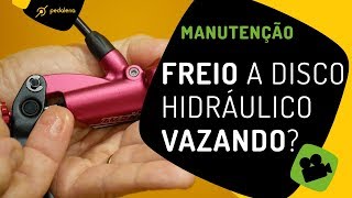 Freio hidráulico vazando Saiba o que fazer Pedaleria [upl. by Nnaharas77]