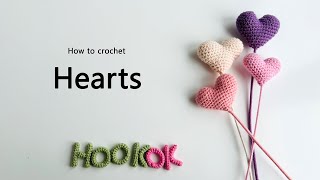 How to Crochet Love Heart [upl. by Bernelle]