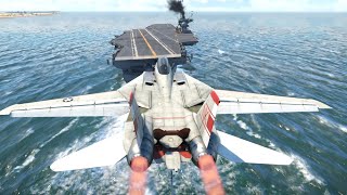 F14 Carrier Landing War Thunder Dev Server 🚢 [upl. by Delila]