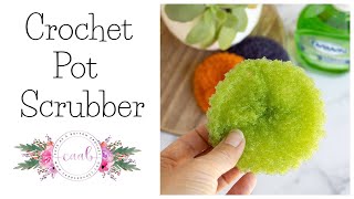 Easy Crochet Circle Pot Scrubber [upl. by Yrolam468]