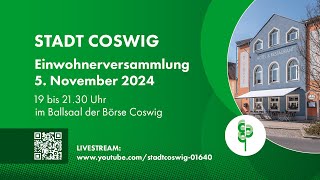 Einwohnerversammlung Stadt Coswig [upl. by Lema]