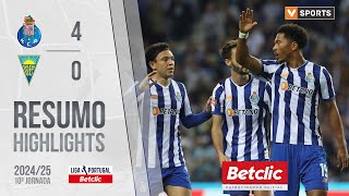 Resumo FC Porto 40 Estoril Liga 2425 10 [upl. by Adnuhser]