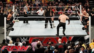 Daniel Bryan amp Roman Reigns vs Seth Rollins Big Show Kane amp JampJ Security Raw February 9 2015 [upl. by Milicent36]