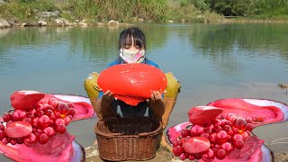 🥰Girl Finds Fortune at Riverbed A Giant Mussel Containing a Valuable Pearl is the Surprising Result [upl. by Letnohs166]