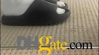 DHGATE YEEZY SLIDE ONYX REVIEW topsportmarket [upl. by Enahpad178]