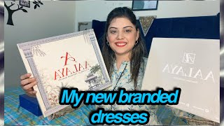 My new branded dresses 👗 rOmi sa chup kr Etna Mehta dresses magva Lia [upl. by Ploss505]