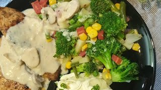 Chicken Steak  Mashed Potatoes Recipe  Mix Veg  Mushroom Sauce  Easy Cook Book Nazish Mukaddam [upl. by Egas]