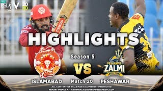 Peshawar Zalmi vs Islamabad United  Full Match Highlights  Match 20  7 March  HBL PSL 2020  MA2 [upl. by Leta]