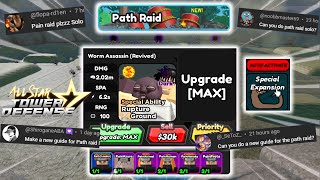 Path Raid feat Code Unit 6Star Wormji  Solo Gameplay  Roblox All Star Tower Defense [upl. by Ayikal]