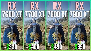 RX 7600 XT vs RX 7700 XT vs RX 7800 XT vs RX 7900 XT  Test in 25 Games [upl. by Epotimet]