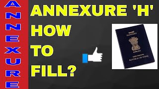 HOW TO FILL ANNEXURE H FOR PASSPORT ALL INFO WITH SAMPAL ON YOUR DEMAND HINDI [upl. by Ayotaj580]