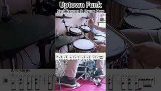 Uptown Funk Part2 drums music shorts [upl. by Hilbert]