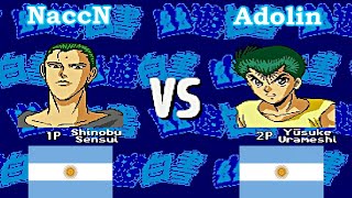 Yu Yu Hakusho  Makyou Toitsusen  NaccN vs Adolin FT5 [upl. by Nomla]