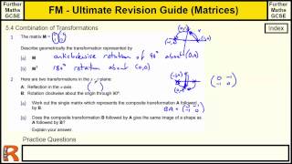 Combinations of Matrix Transformations Ultimate revision guide for Further maths GCSE Matrices [upl. by Dogs]