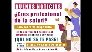 ¿Eres estudiante o profesional en medicina o enfermería convocatoria para el personal médico [upl. by Ahserak363]