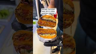 OCKY WAY CHOPPED CHEESE FOR THE FIRST TIME shortsfeed ockyway nyc nycvlog nycfood [upl. by Airalednac]