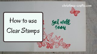 HOW TO USE CLEAR STAMPS WITH ACRYLIC BLOCKS A demonstration making greeting cards [upl. by Nomyar]