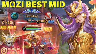 Mozi The Best Mid Lane  Best CC  0 Death Grandmaster Gameplay amp Build  Honor of Kings Global Indo [upl. by Neirb723]