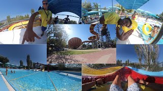 Waterland Aqua Park Salonic Greece POV ALL SLIDES 1440p chapters  subtitles [upl. by Lisette514]