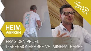 Frag den Profi Dispersionsfarbe vs Mineralfarbe  Das Interview [upl. by Carlock]