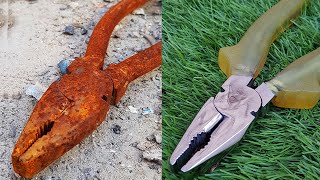 Rusted and Fully Jammed Plier Restoration  With Surprising Handle [upl. by Bailey220]