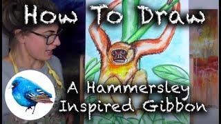 Learn how to draw A OENONE HAMMERSLEY INSPIRED GIBBON STEP BY STEP GUIDE Age 5 [upl. by Htebazle229]