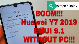 BOOM Huawei Y7 2019 DUBLX1 Remove Google Account Bypass FRP [upl. by Anaib]