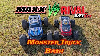 Monster Truck Bash  Team Associated Rival Mt10 Vs Traxxas Maxx V2 [upl. by Ila]