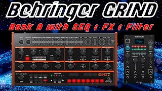 Behringer GRIND amp BRAINS  Bank A Models with Eurorack Sequencer  FX  Filter NO TALK only SOUND [upl. by Eiuqram771]