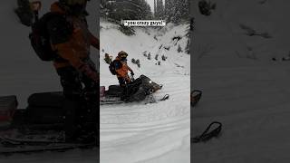 Crazy guys Dawson tries and low elevation drainage early last season snowmobile [upl. by Eelnayr]