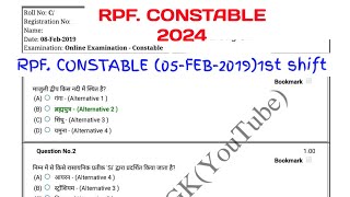 RPF CONSTABLERPF SIREALWAY RPF CONSTABLE NEW VACANCY 2024rpf si previous year question paper [upl. by Olegnaid720]