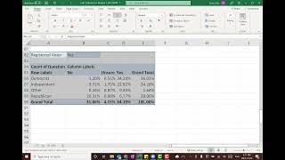 Probability Tables Using Pivot Table in Excel [upl. by Rentsch636]