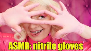 ASMR pink medical nitrile gloves XS size [upl. by Ahcatan773]