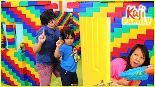 No Girls Allow Box Fort Lego Pretend Play Fun and The Floor is Lava Challenge [upl. by Bloomer736]