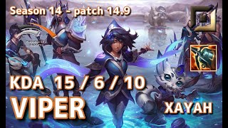 【KRサーバーM1】HLE Viper ザヤXayah VS ドレイヴンDraven BOT  Patch149 KR Ranked【LoL】 [upl. by Ahsiekin]