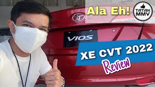 E4 Ala Eh TatakMMV Toyota Vios 13 XE CVT 2022 Red Mica Metallic Review [upl. by Arad]