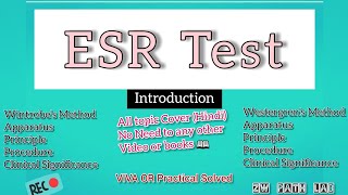 ESR Test Wintrobe amp Westergren Method [upl. by Boorer]