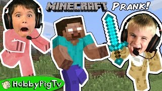 Minecraft HobbyFrog Adventure Prank Portal HobbyPigTV [upl. by Lewert]